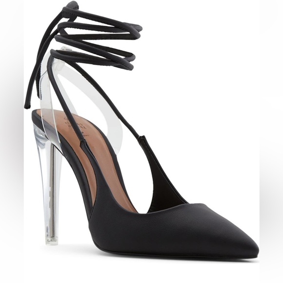 Veronique Pointed Toe Ankle Tie Pump 👠 - Picture 3 of 5